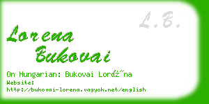lorena bukovai business card